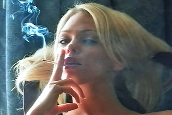 Lonnie Smokes as Her Pussy Drips