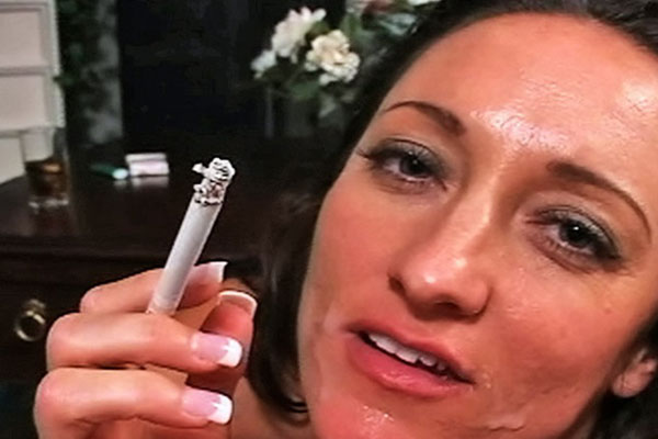 Beautiful Michelle Blows a Bone While Smoking